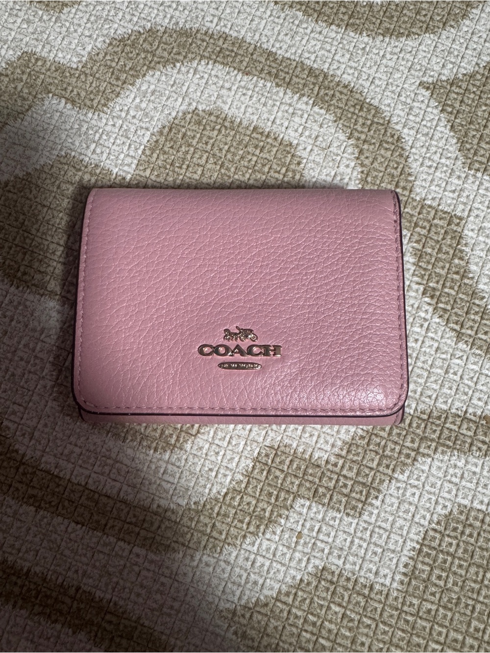 COACH CARD HOLDER WALLET IN SIGNATURE CANVAS( CZ034)POWDER PINK